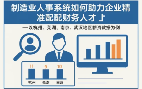 制造业人事系统如何助力企业精准匹配财务人才——以杭州、芜湖、南京、武汉地区薪资数据为例