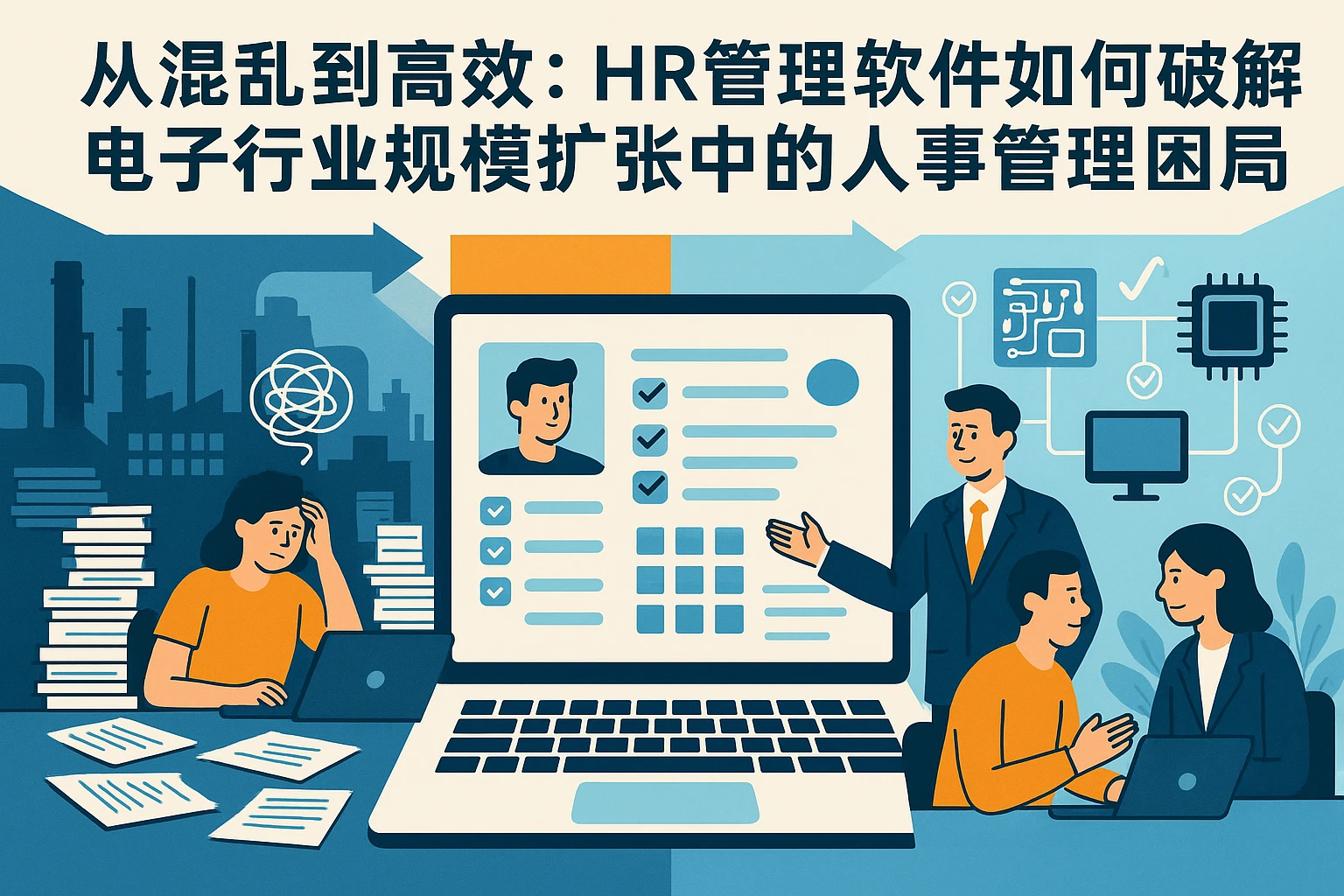 从混乱到高效：HR管理软件如何破解电子行业规模扩张中的人事管理困局