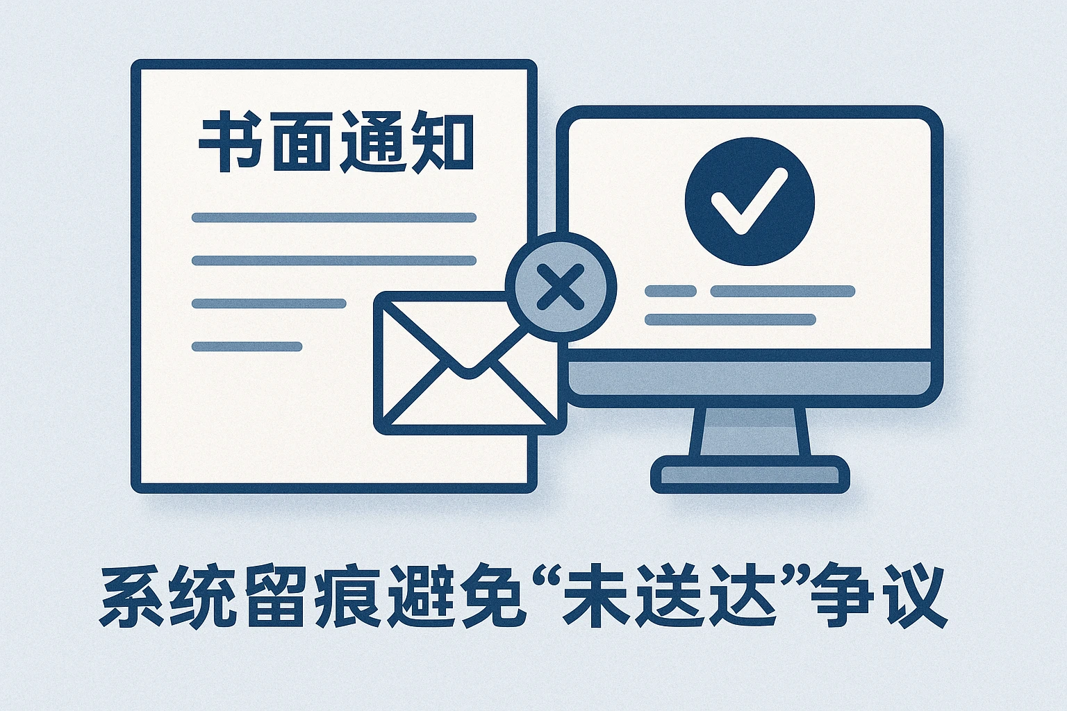 2. 书面通知：系统留痕避免“未送达”争议