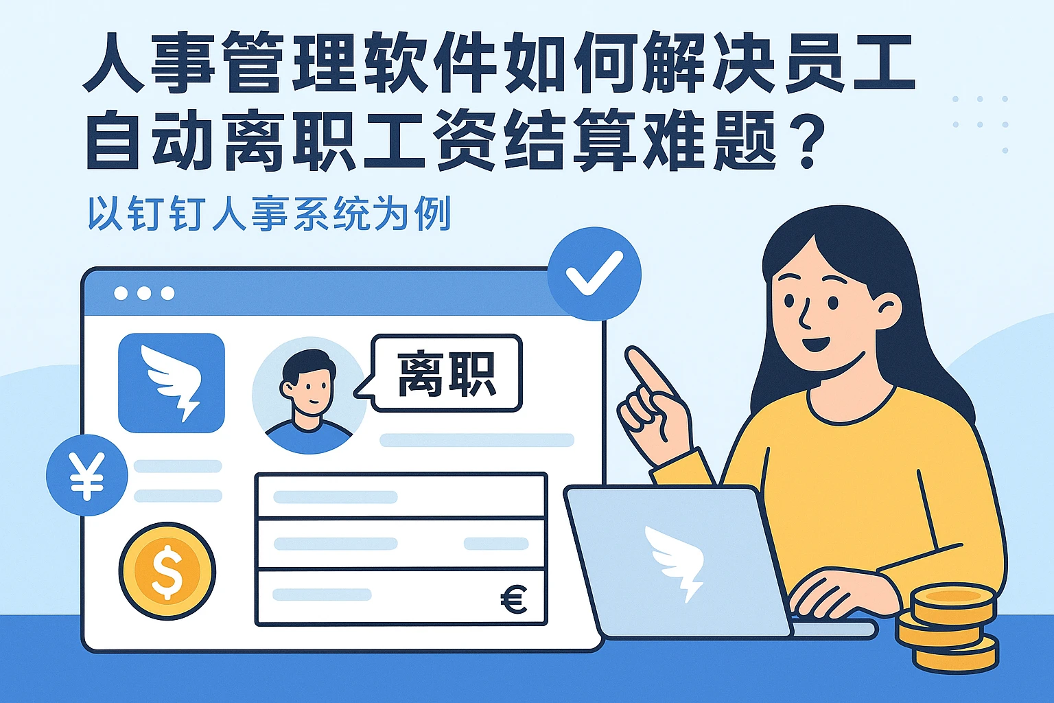 人事管理软件如何解决员工自动离职工资结算难题？以钉钉人事系统为例