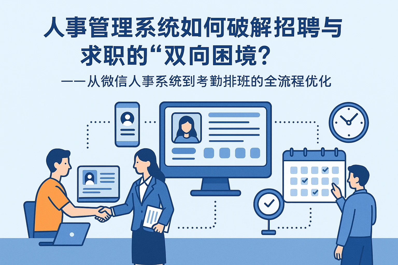 人事管理系统如何破解招聘与求职的“双向困境”？——从微信人事系统到考勤排班的全流程优化