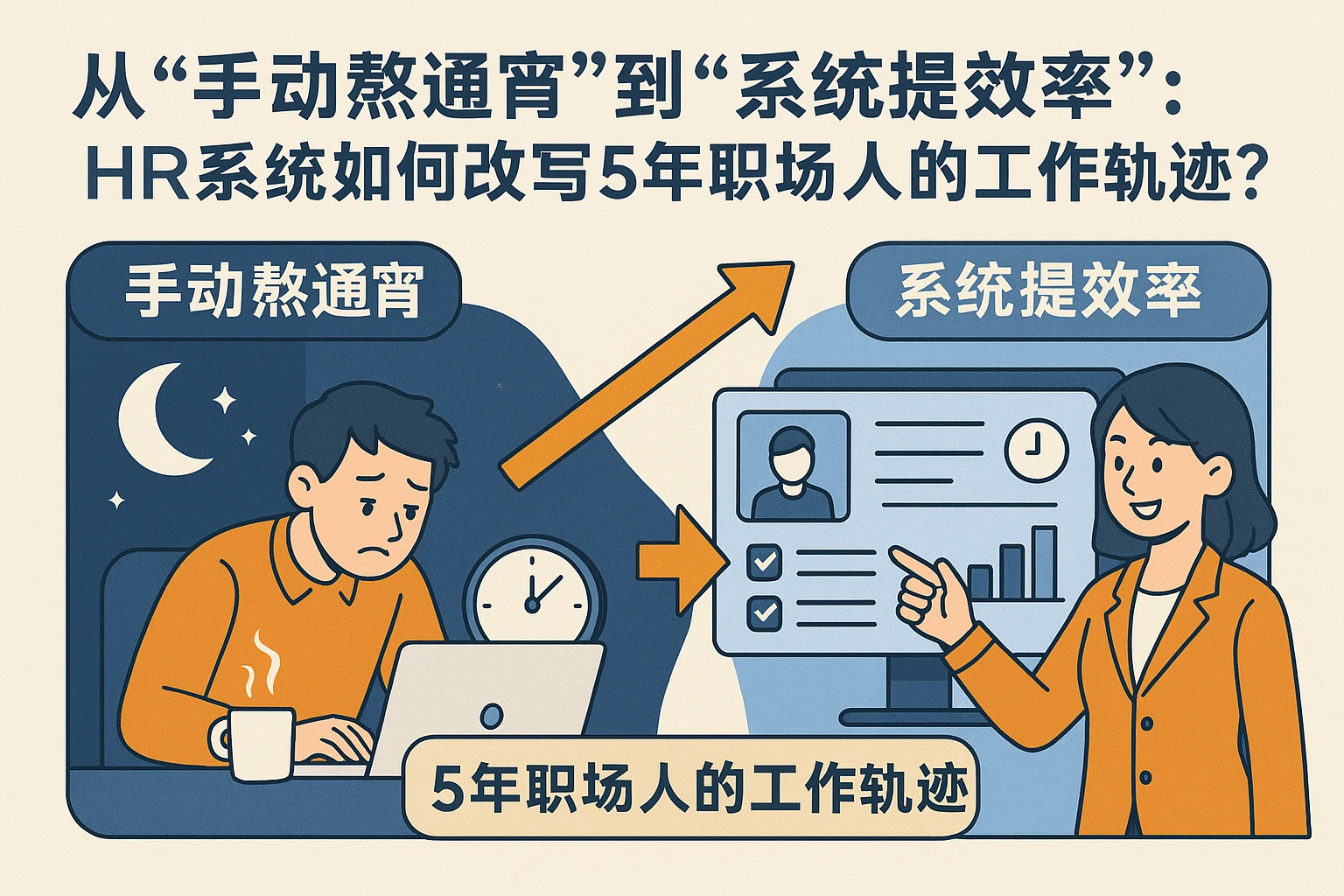 从“手动熬通宵”到“系统提效率”：HR系统如何改写5年职场人的工作轨迹？