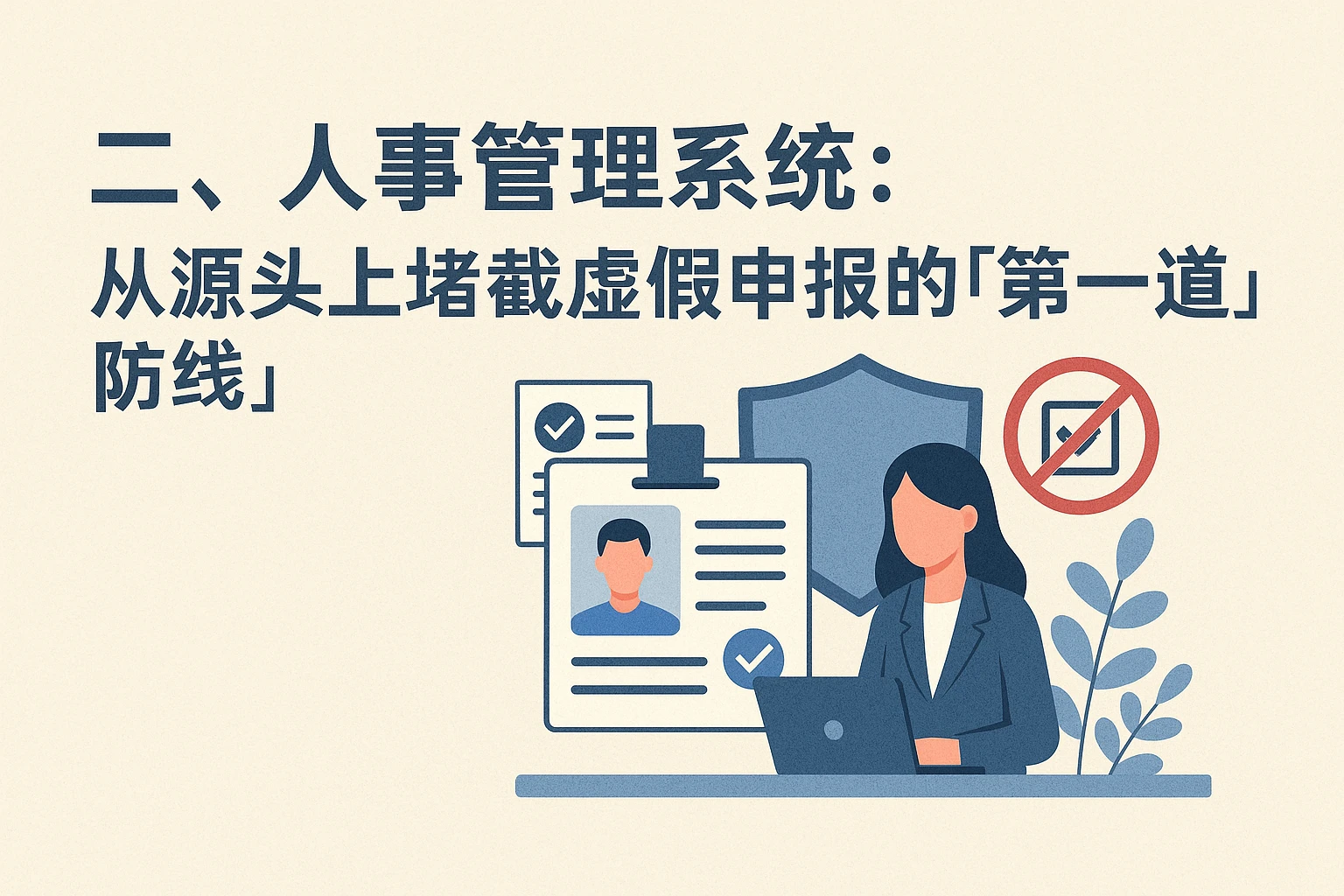 二、人事管理系统：从源头上堵截虚假申报的“第一道防线”