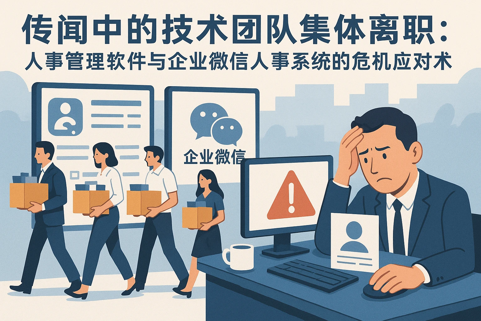 传闻中的技术团队集体离职：人事管理软件与企业微信人事系统的危机应对术