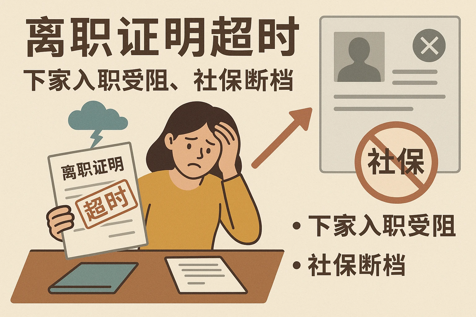 2. 离职证明超时：下家入职受阻、社保断档