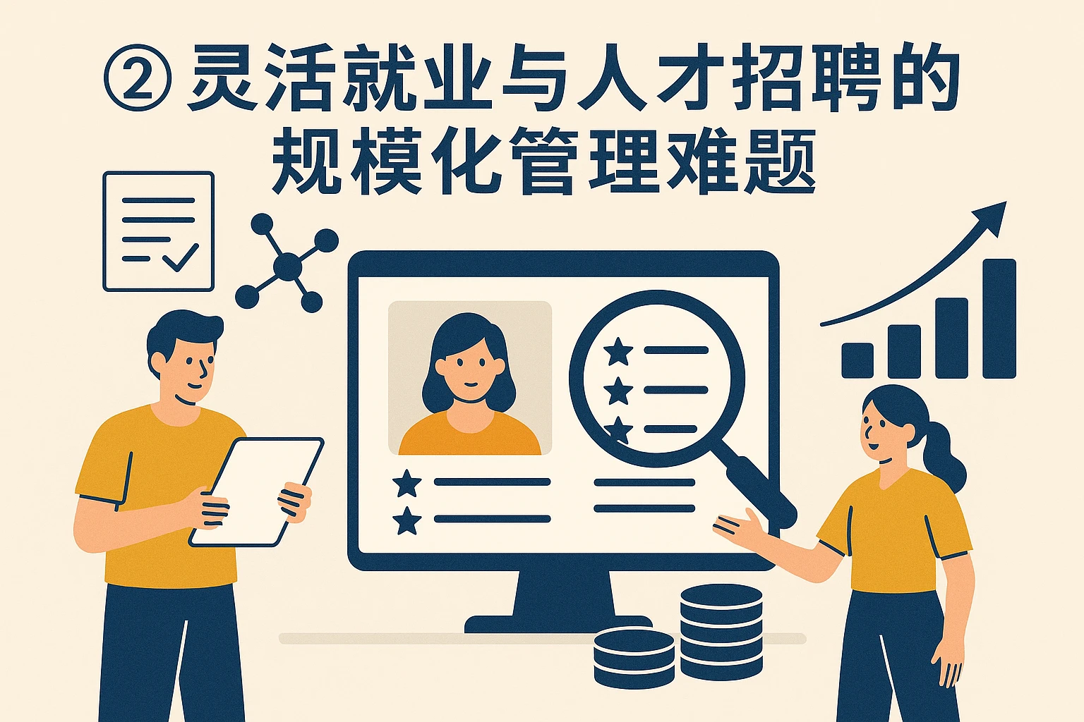 （2）灵活就业与人才招聘的规模化管理难题