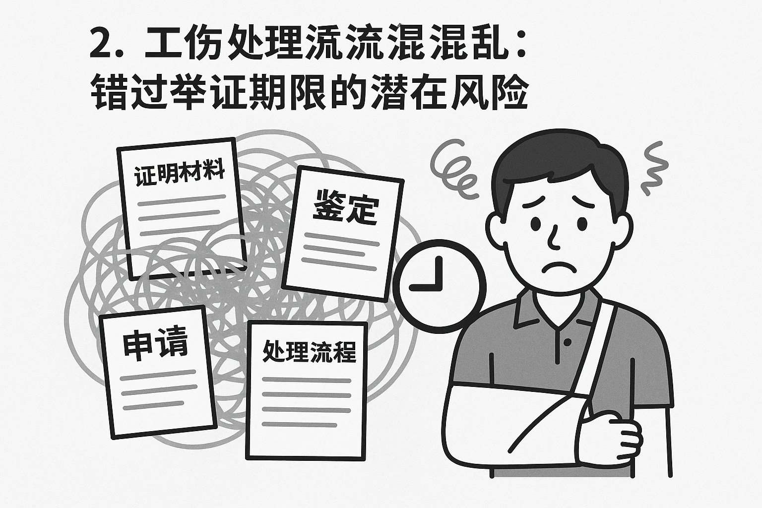 2. 工伤处理流程混乱：错过举证期限的潜在风险