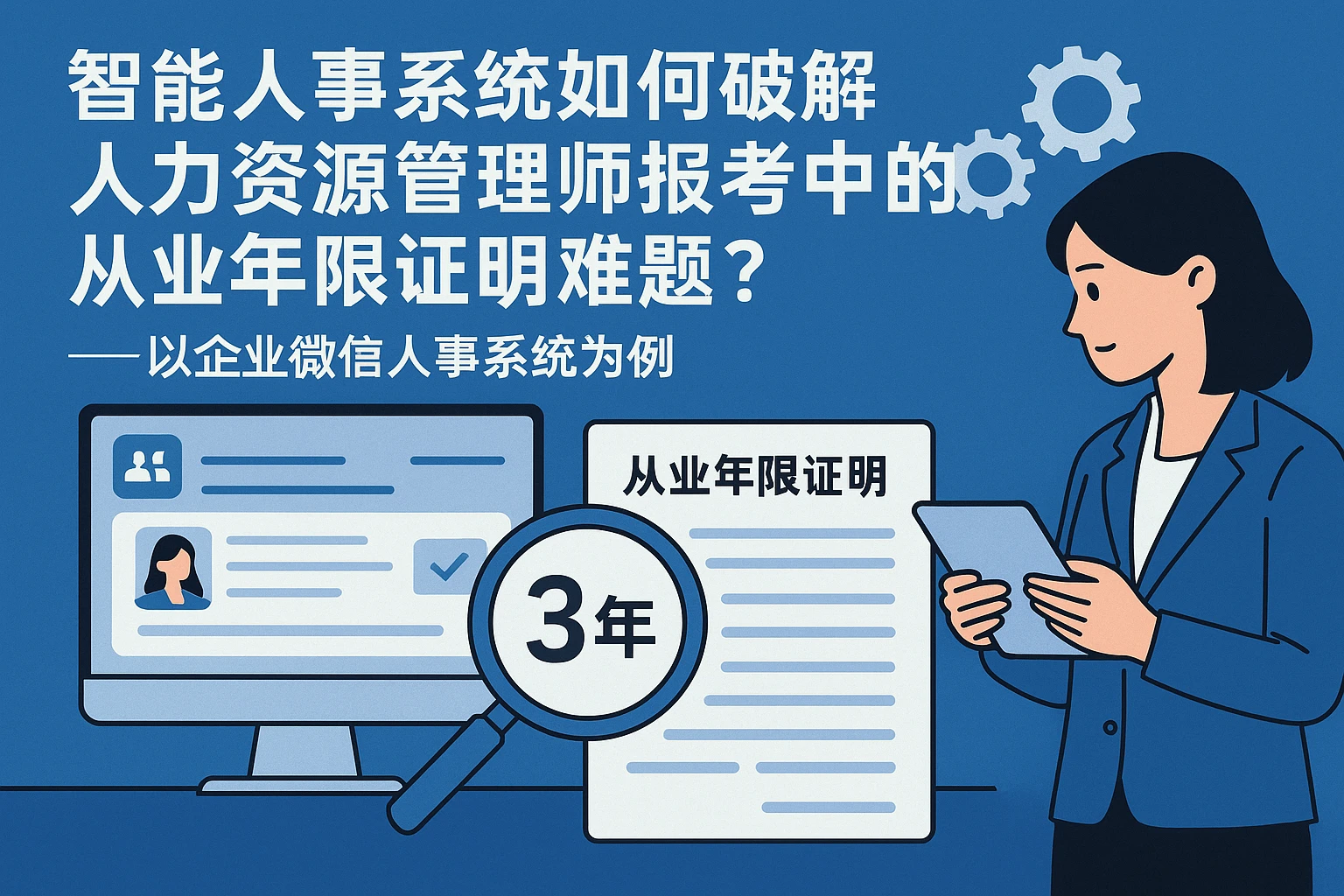 智能人事系统如何破解人力资源管理师报考中的从业年限证明难题？——以企业微信人事系统为例