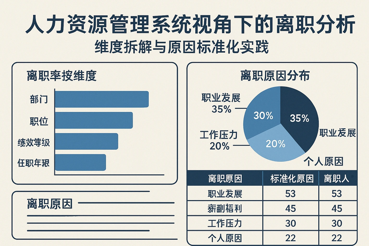 人力资源管理系统视角下的离职分析：维度拆解与原因标准化实践