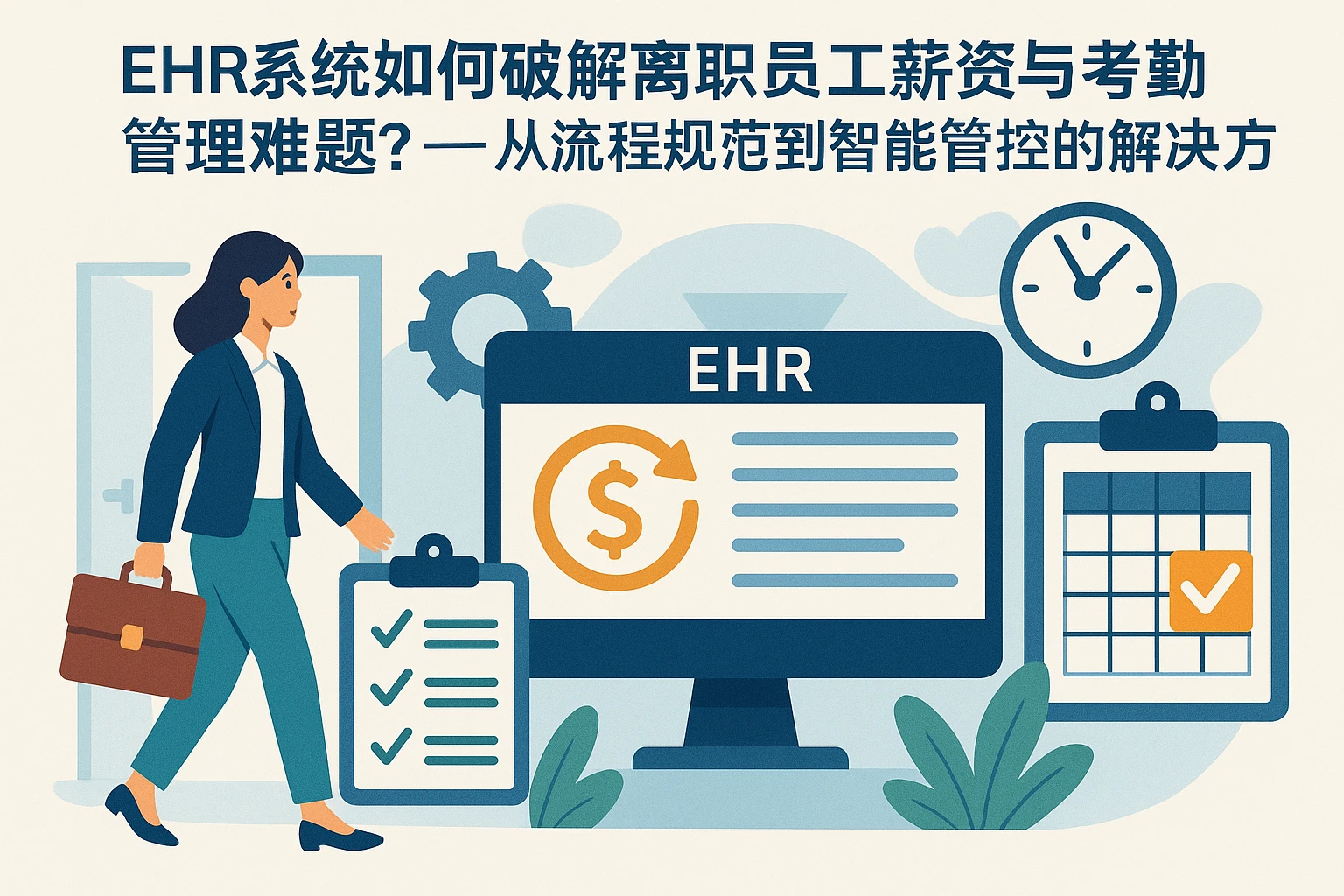 EHR系统如何破解离职员工薪资与考勤管理难题？——从流程规范到智能管控的解决方案