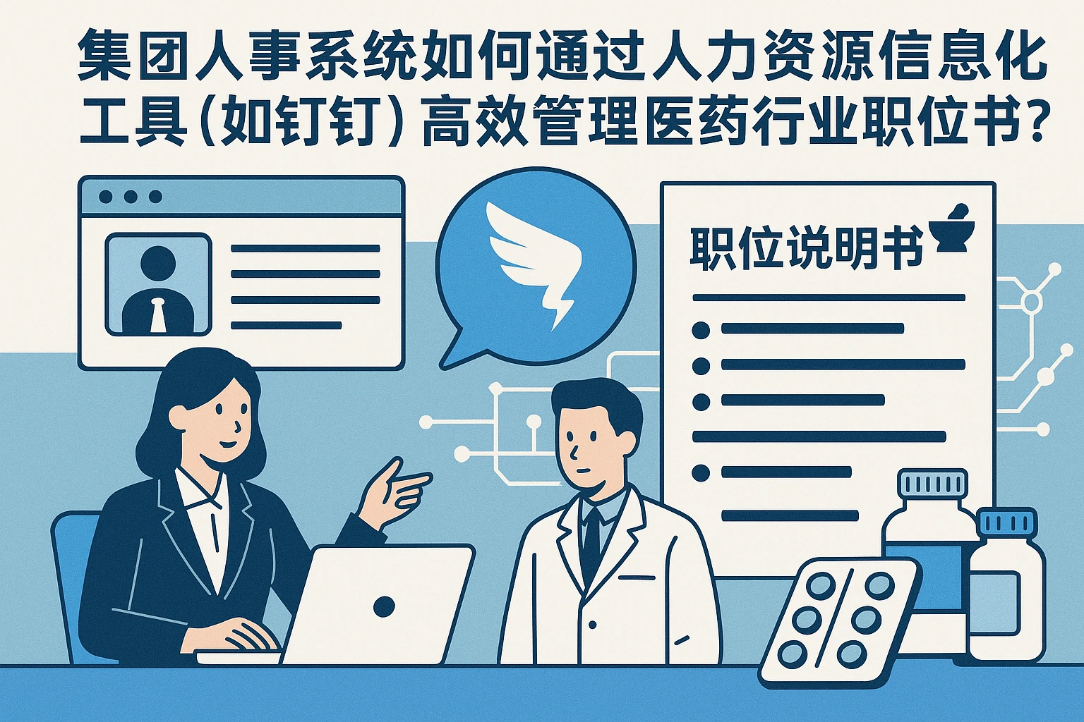 集团人事系统如何通过人力资源信息化工具（如钉钉）高效管理医药行业职位说明书？