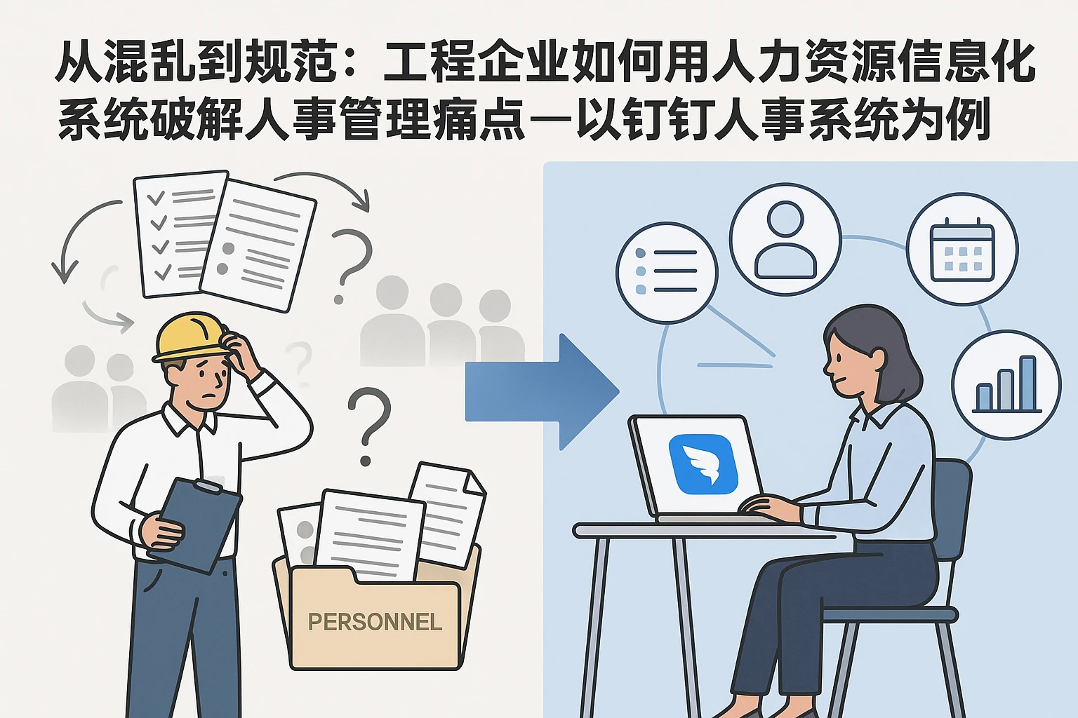 从混乱到规范：工程企业如何用人力资源信息化系统破解人事管理痛点——以钉钉人事系统为例