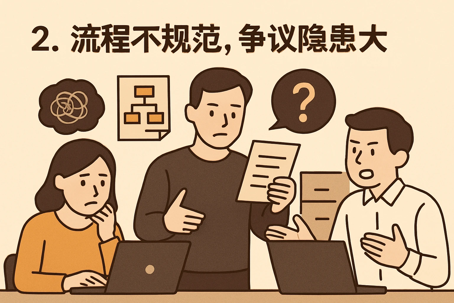 2. 流程不规范，争议隐患大