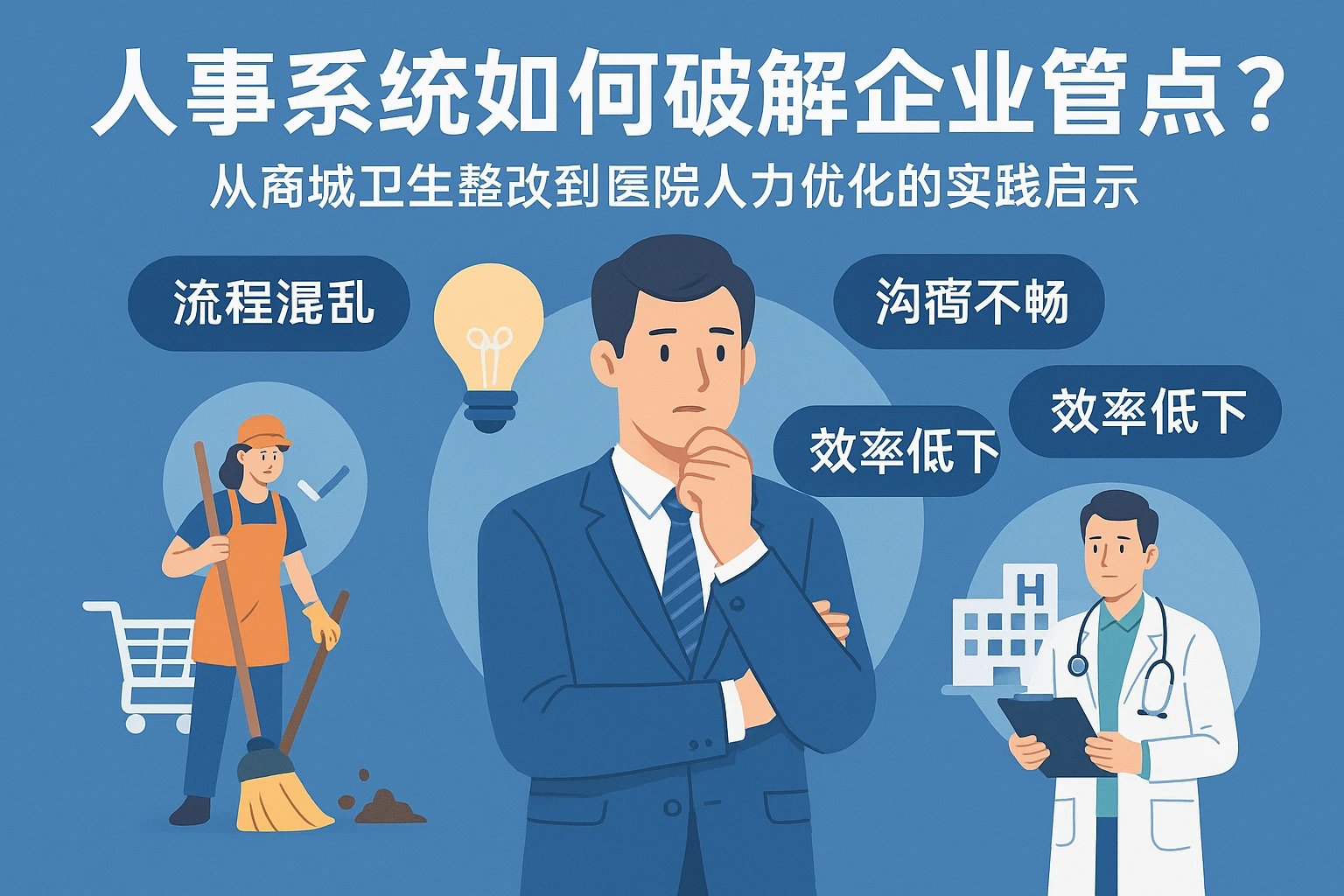 人事系统如何破解企业管理痛点？从商城卫生整改到医院人力优化的实践启示