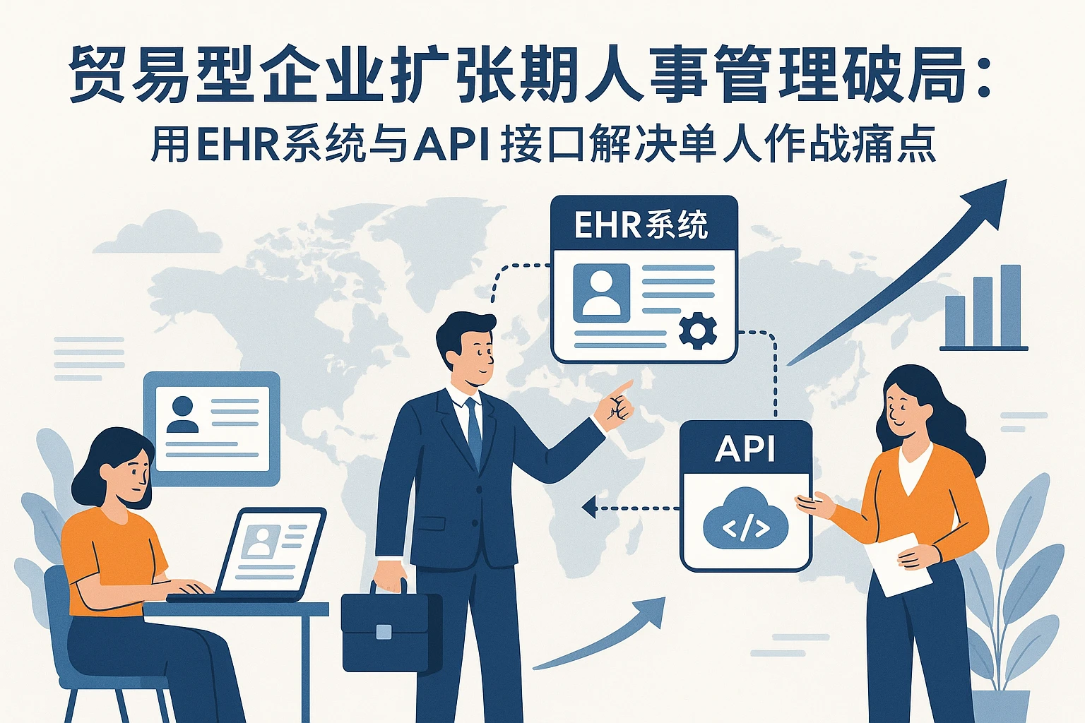 贸易型企业扩张期人事管理破局：用EHR系统与API接口解决单人作战痛点