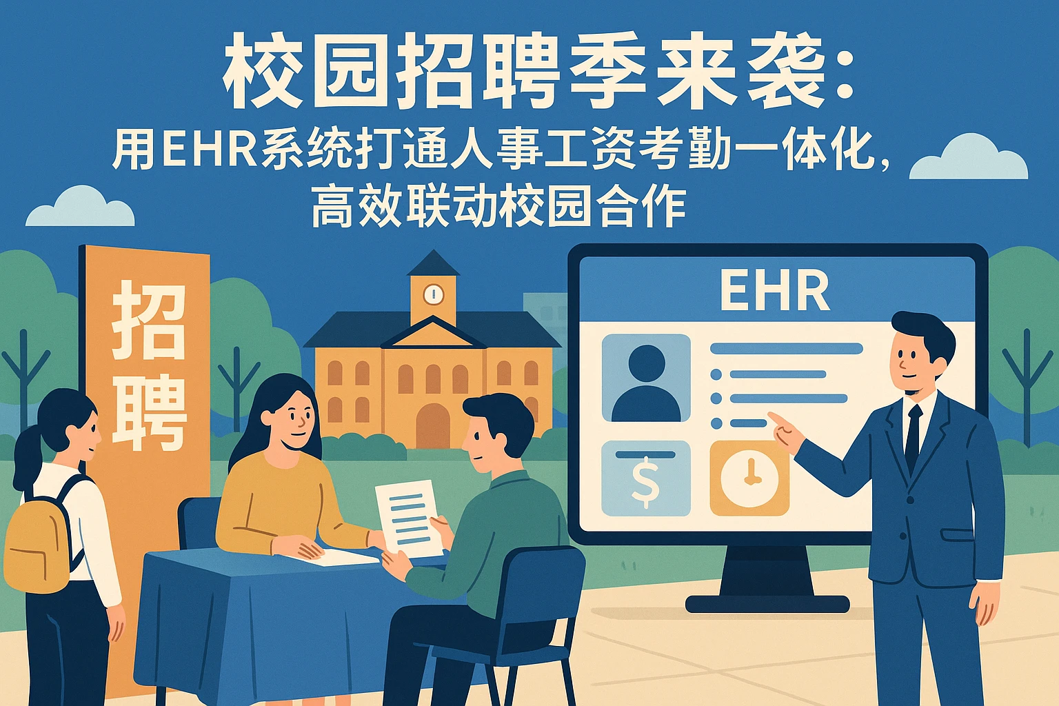 校园招聘季来袭：用EHR系统打通人事工资考勤一体化，高效联动校园合作