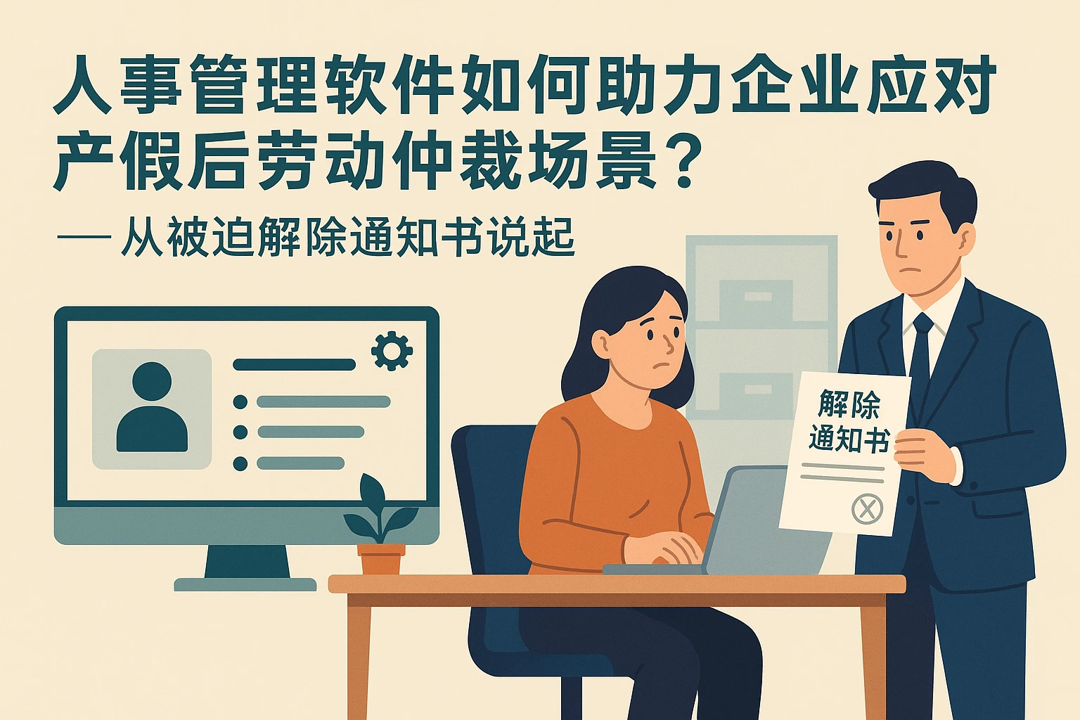 人事管理软件如何助力企业应对产假后劳动仲裁场景？——从被迫解除通知书说起
