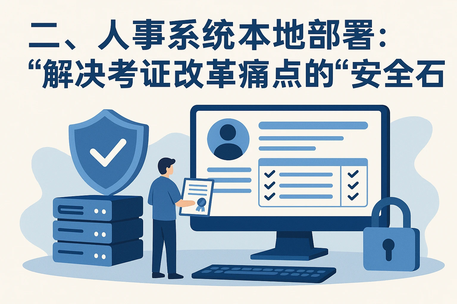 二、人事系统本地部署：解决考证改革痛点的“安全基石”