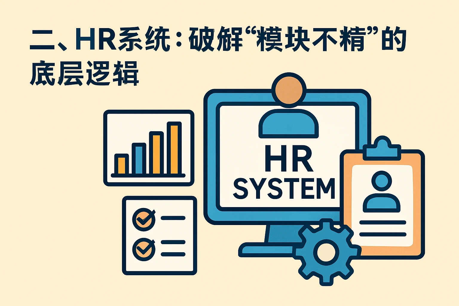 二、HR系统：破解“模块不精”的底层逻辑