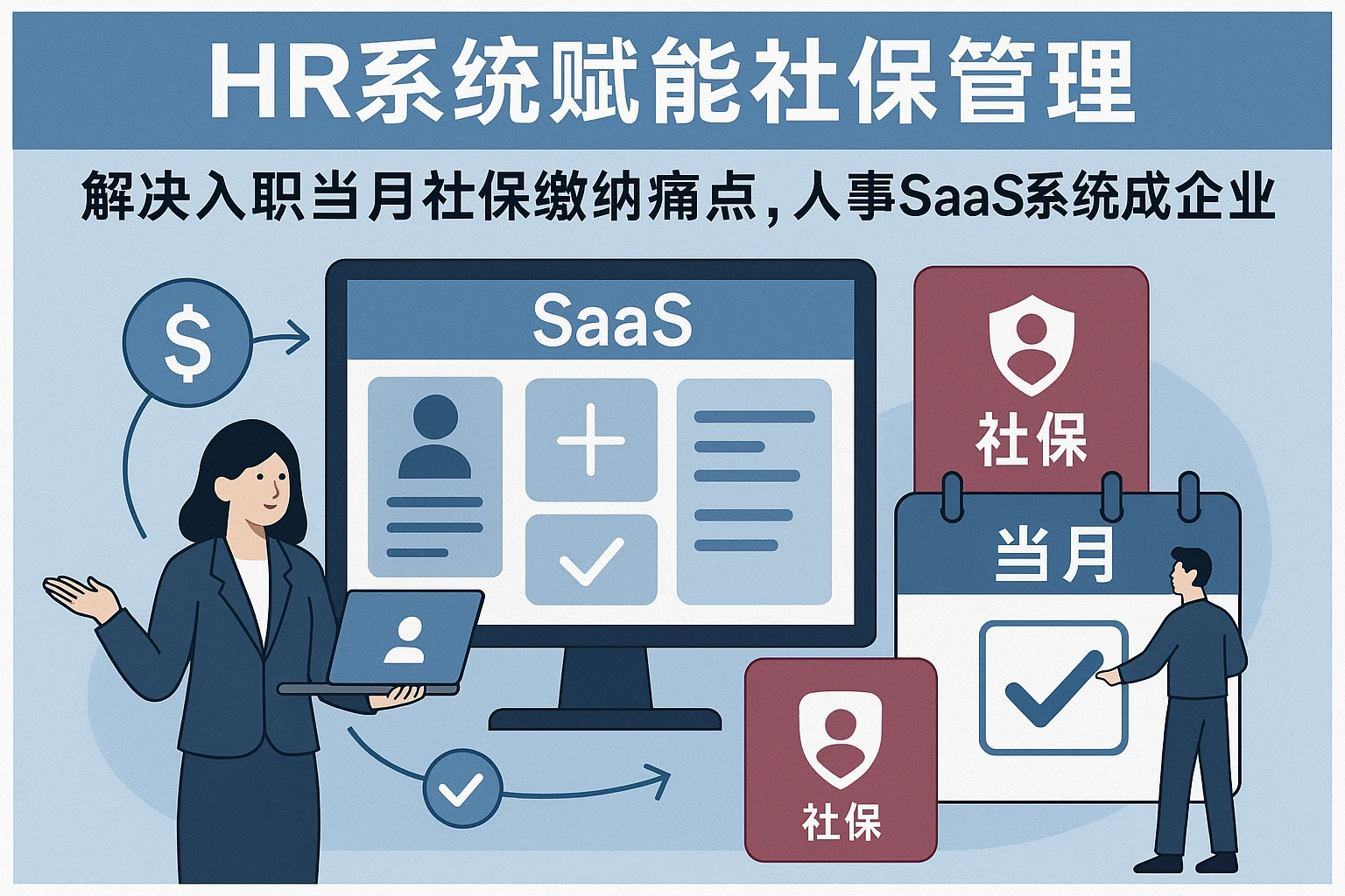 HR系统赋能社保管理：解决入职当月社保缴纳痛点，人事SaaS系统成企业刚需