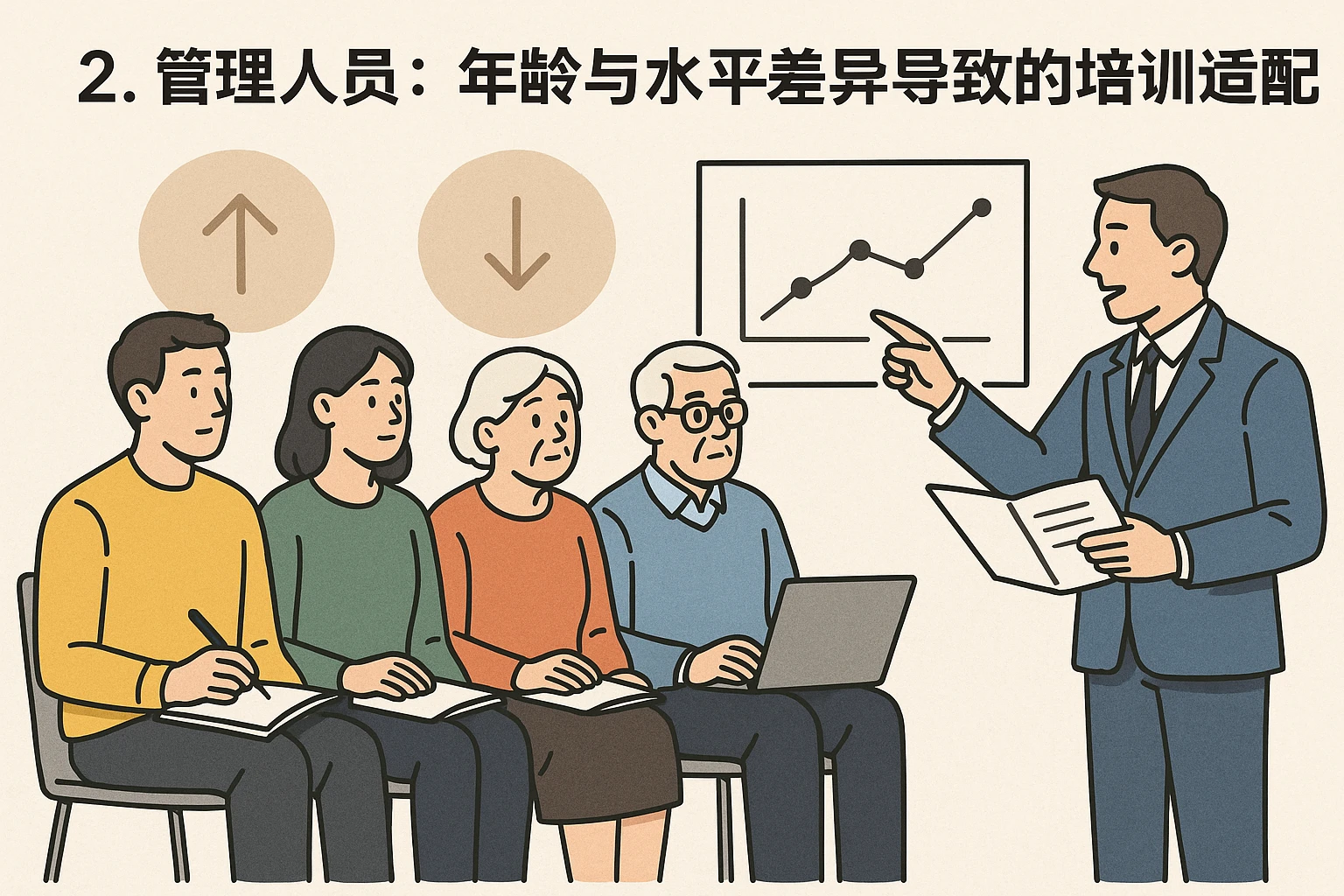 2. 管理人员：年龄与水平差异导致的培训适配难题
