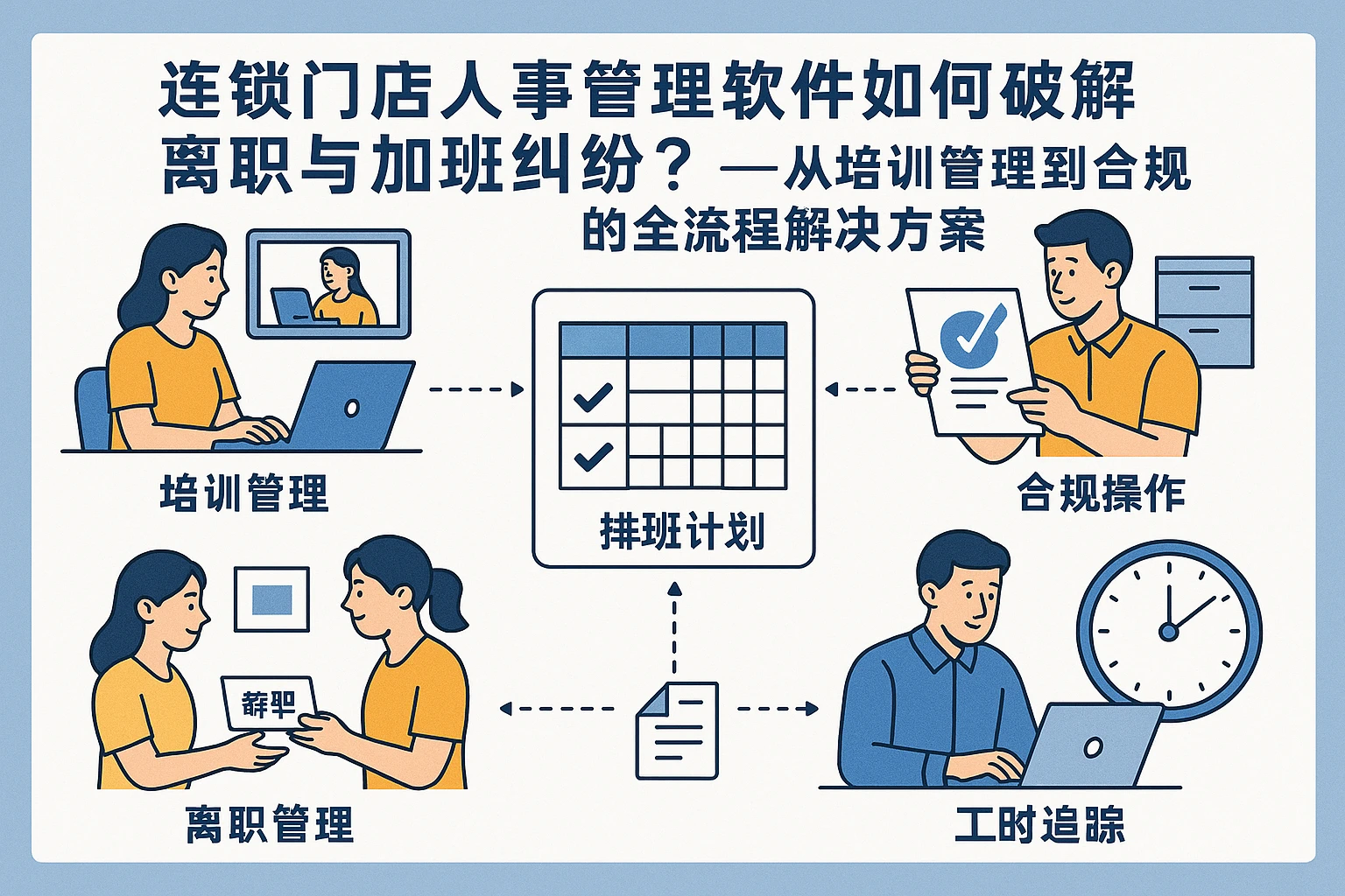 连锁门店人事管理软件如何破解离职与加班纠纷？——从培训管理到合规操作的全流程解决方案