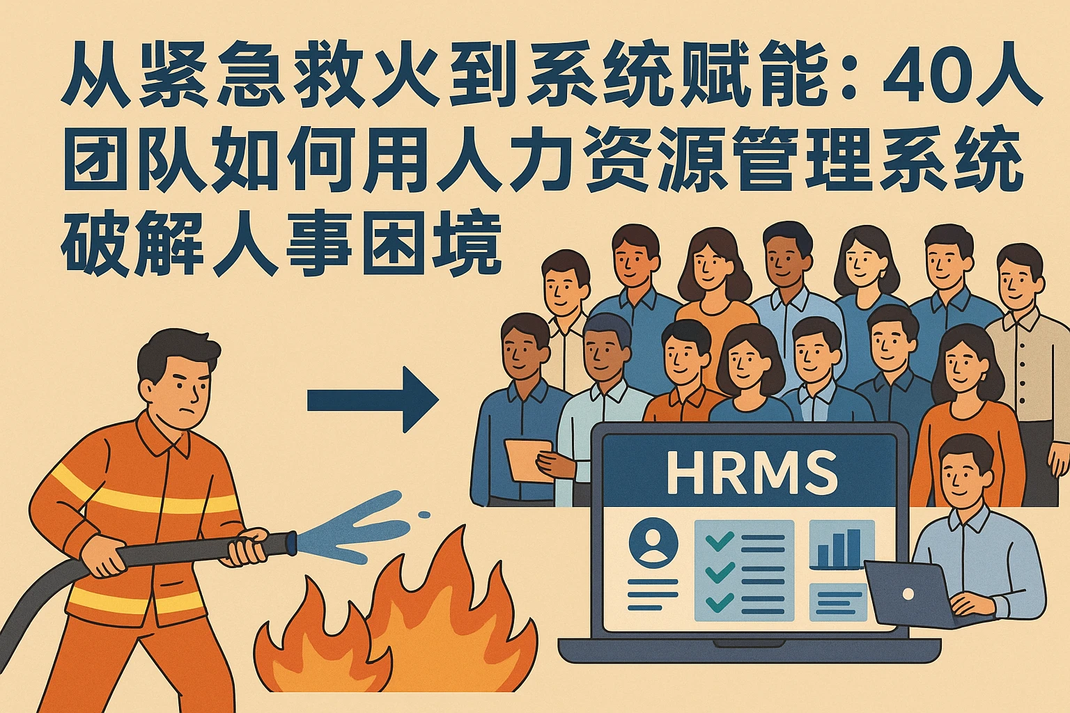 从紧急救火到系统赋能：40人团队如何用人力资源管理系统破解人事困境
