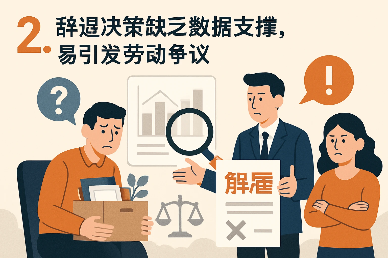 2. 辞退决策缺乏数据支撑，易引发劳动争议