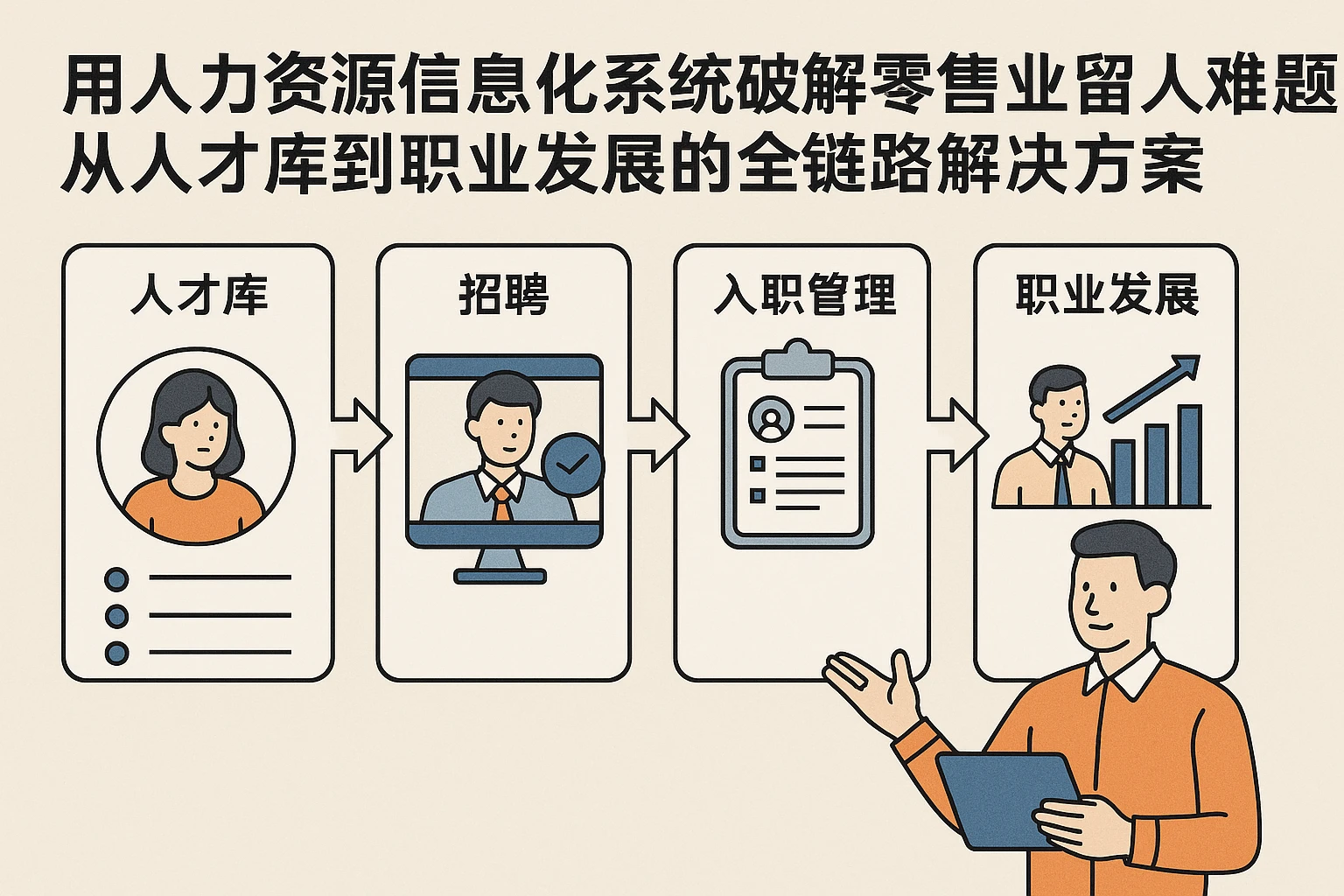 用人力资源信息化系统破解零售业留人难题：从人才库到职业发展的全链路解决方案