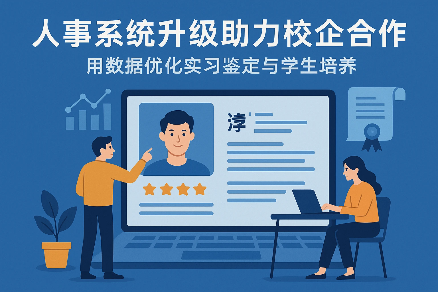 人事系统升级助力校企合作：用数据优化实习鉴定与学生培养
