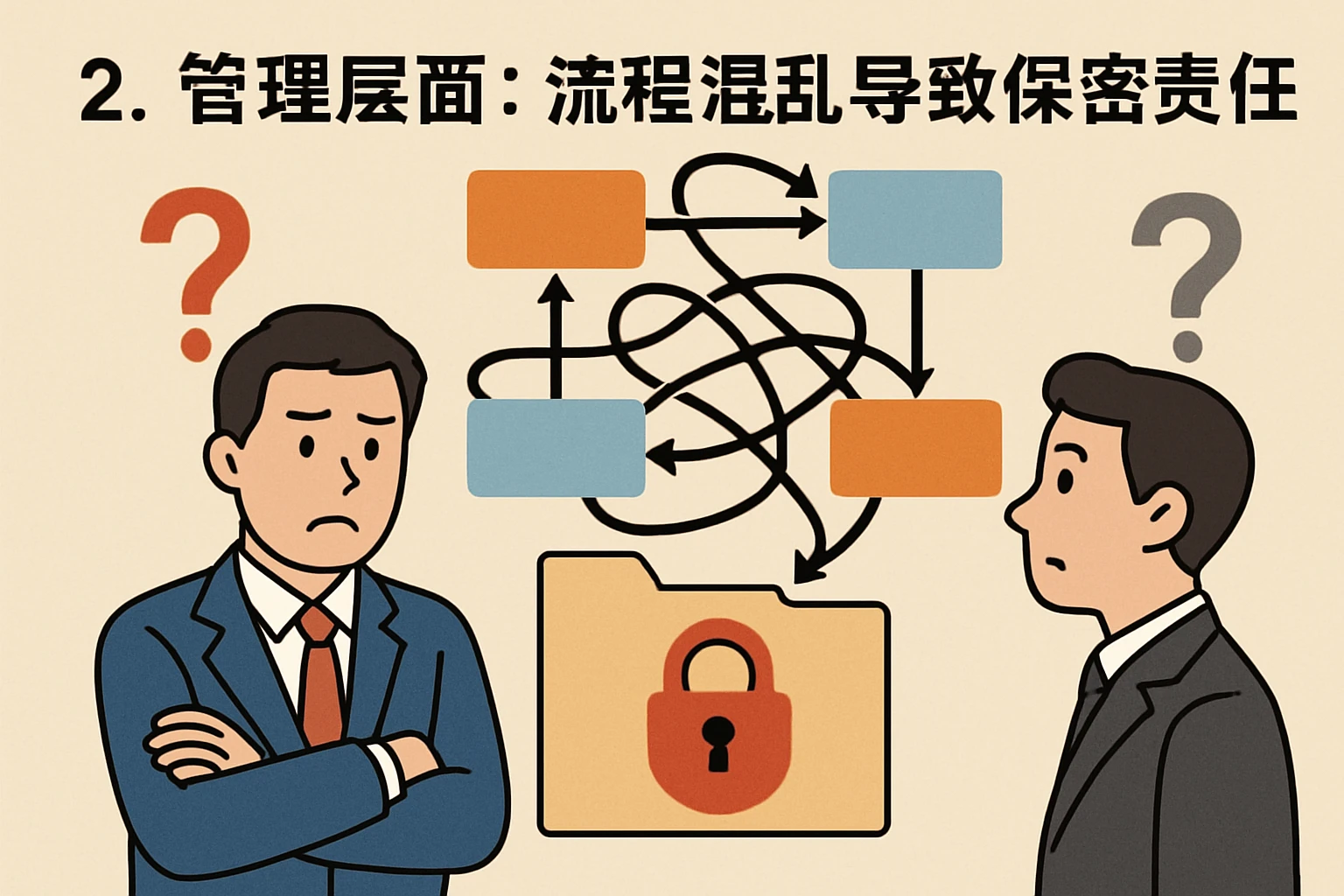 2. 管理层面：流程混乱导致保密责任模糊