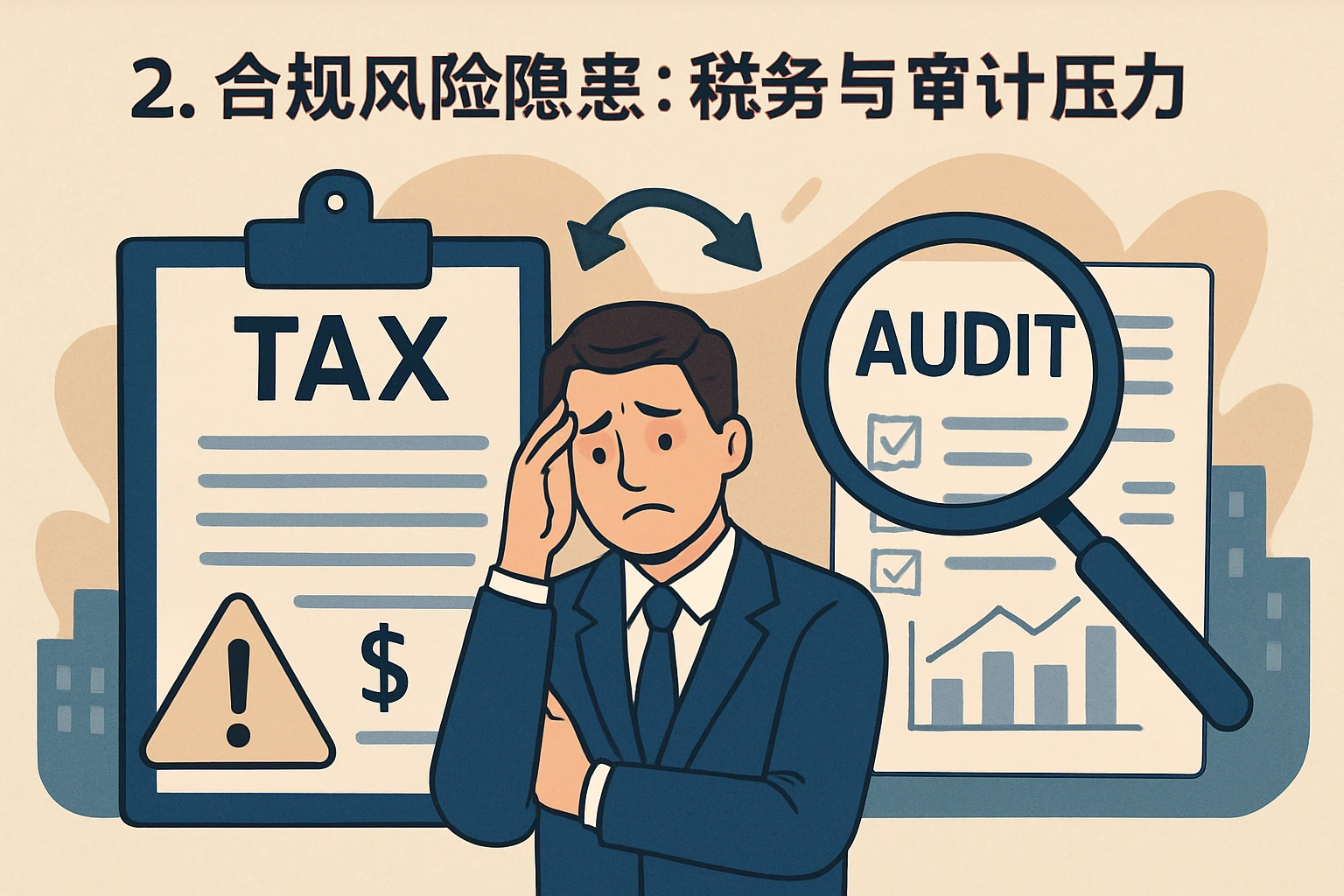 2. 合规风险隐患：税务与审计压力