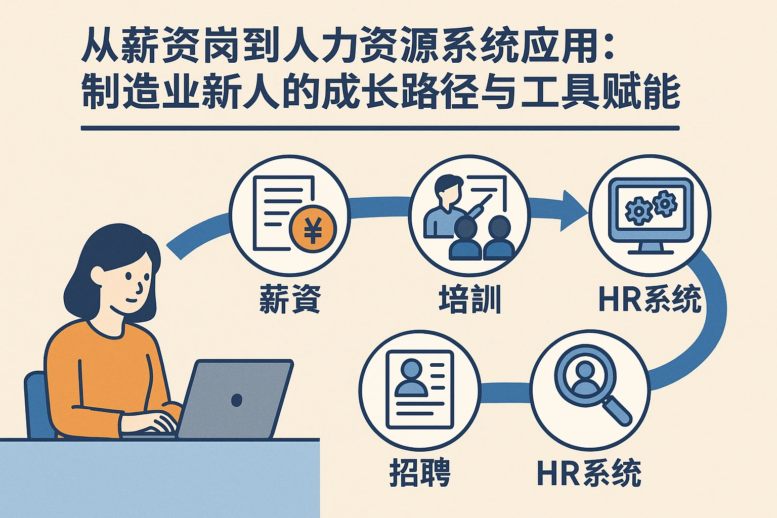 从薪资岗到人力资源系统应用：制造业新人的成长路径与工具赋能