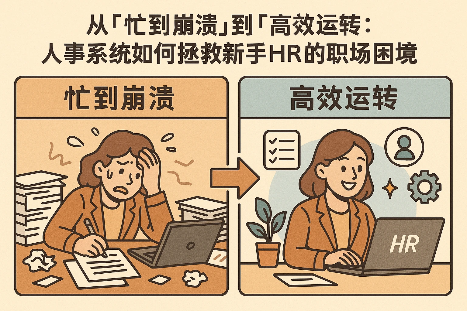 从“忙到崩溃”到“高效运转”：人事系统如何拯救新手HR的职场困境