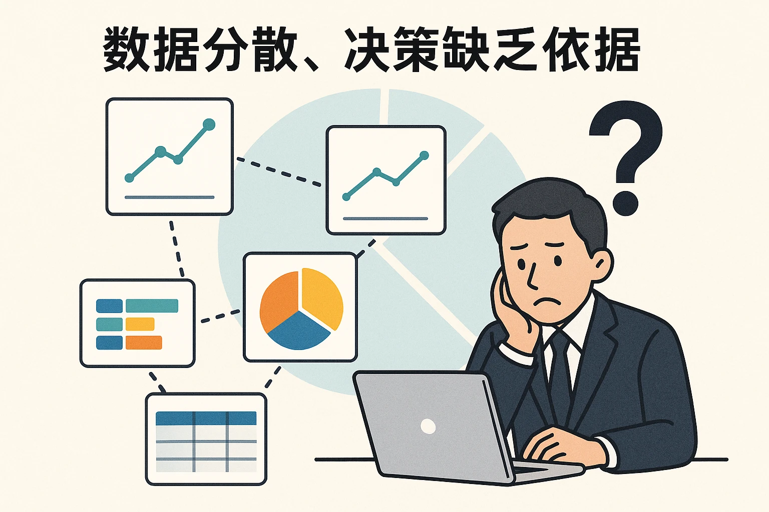 2. 数据分散，决策缺乏依据