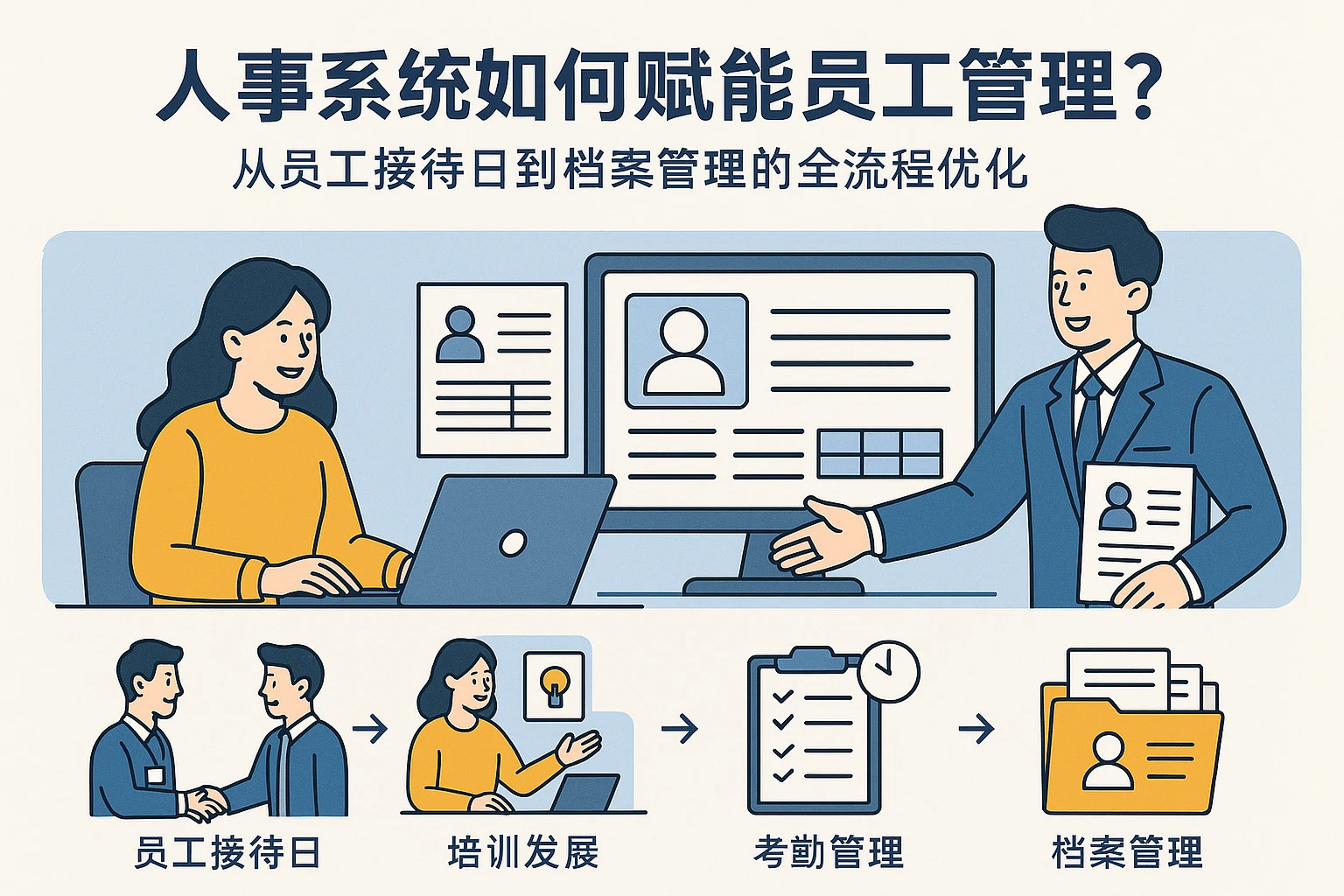 人事系统如何赋能员工管理？从员工接待日到档案管理的全流程优化