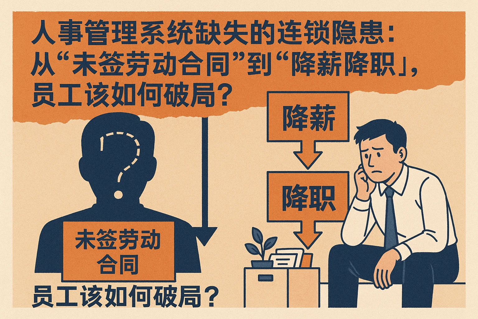 人事管理系统缺失的连锁隐患：从“未签劳动合同”到“降薪降职”，员工该如何破局？