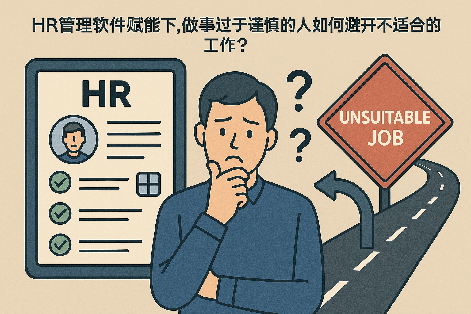 HR管理软件赋能下,做事过于谨慎的人如何避开不适合的工作?