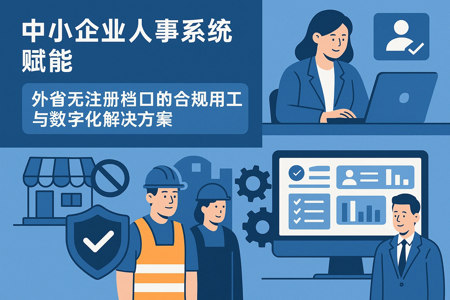 中小企业人事系统赋能:外省无注册档口的合规用工与数字化解决方案