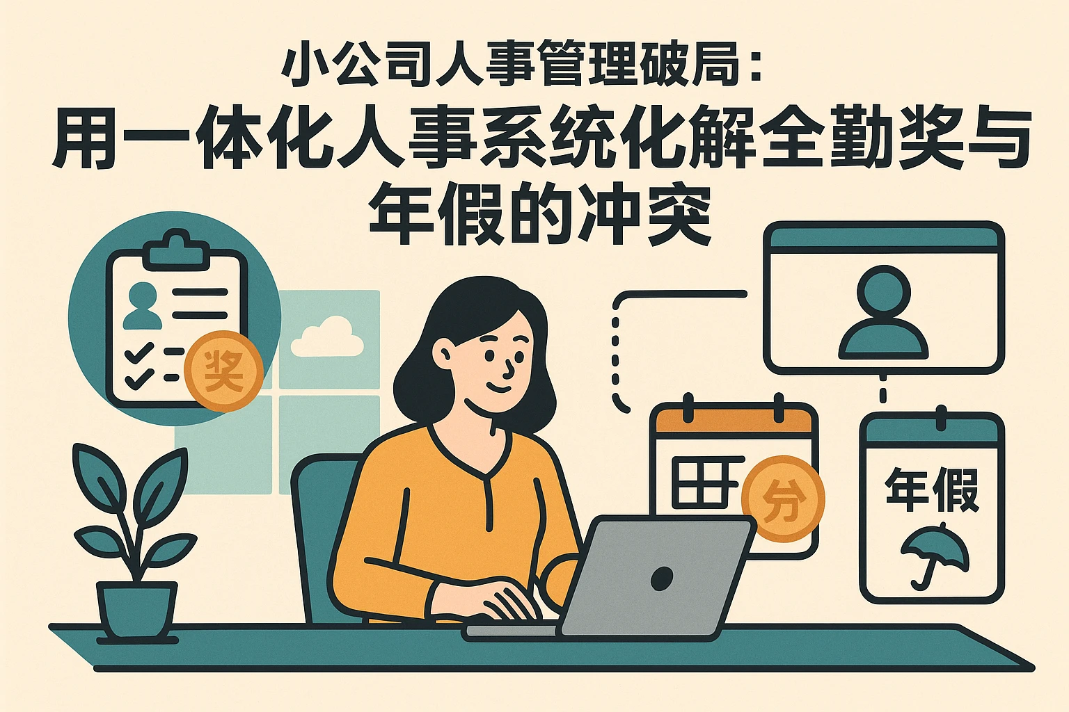 小公司人事管理破局：用一体化人事系统化解全勤奖与年假的冲突