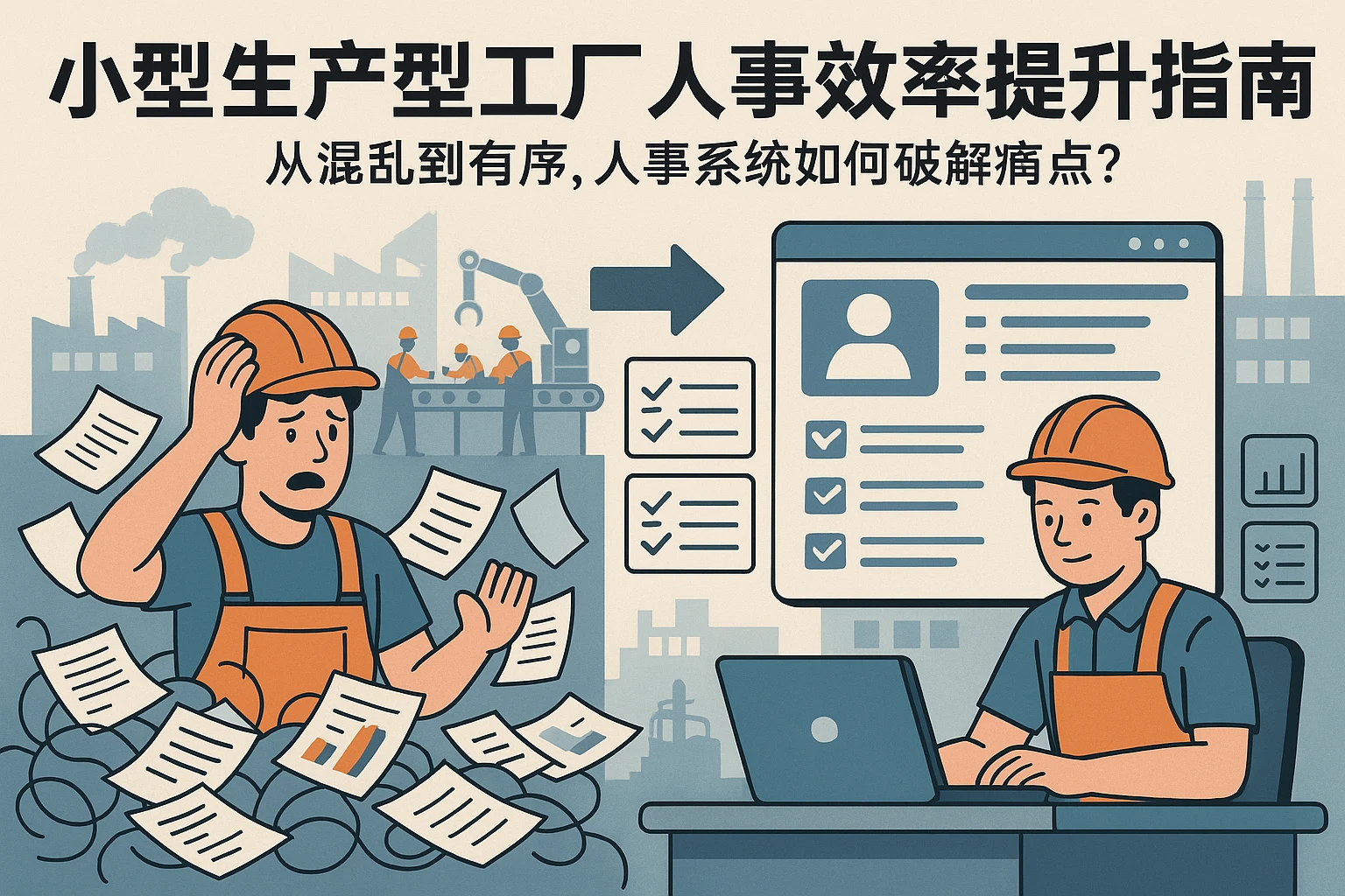 小型生产型工厂人事效率提升指南：从混乱到有序，人事系统如何破解痛点？