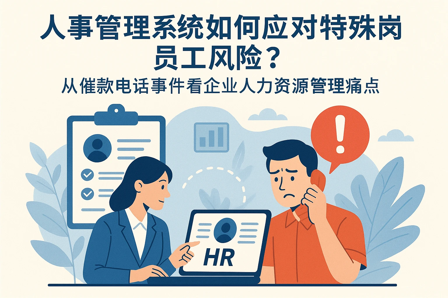 人事管理系统如何应对特殊岗位员工风险？从催款电话事件看企业人力资源管理痛点