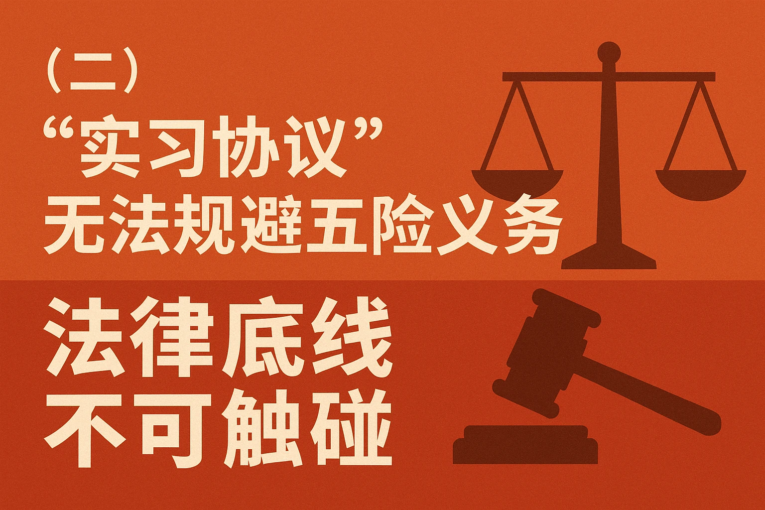 （二）“实习协议”无法规避五险义务：法律底线不可触碰