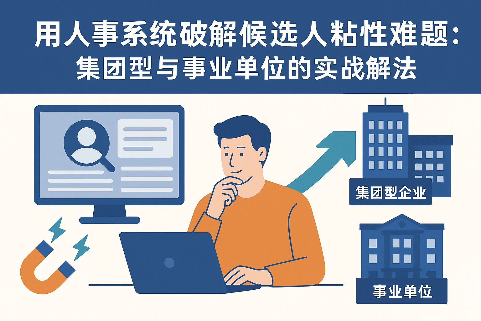 用人事系统破解候选人粘性难题：集团型与事业单位的实战解法