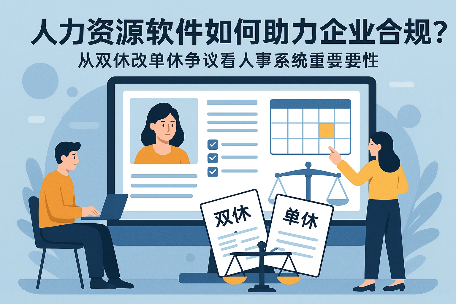人力资源软件如何助力企业合规？从双休改单休争议看人事系统的重要性