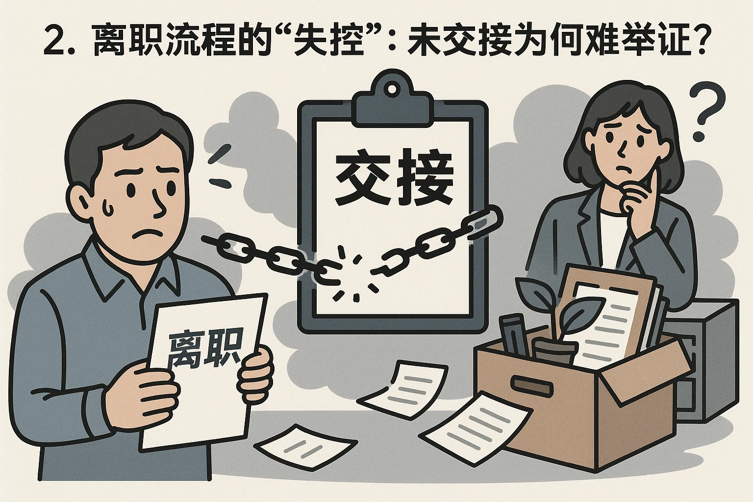 2. 离职流程的“失控”：未交接为何难举证？