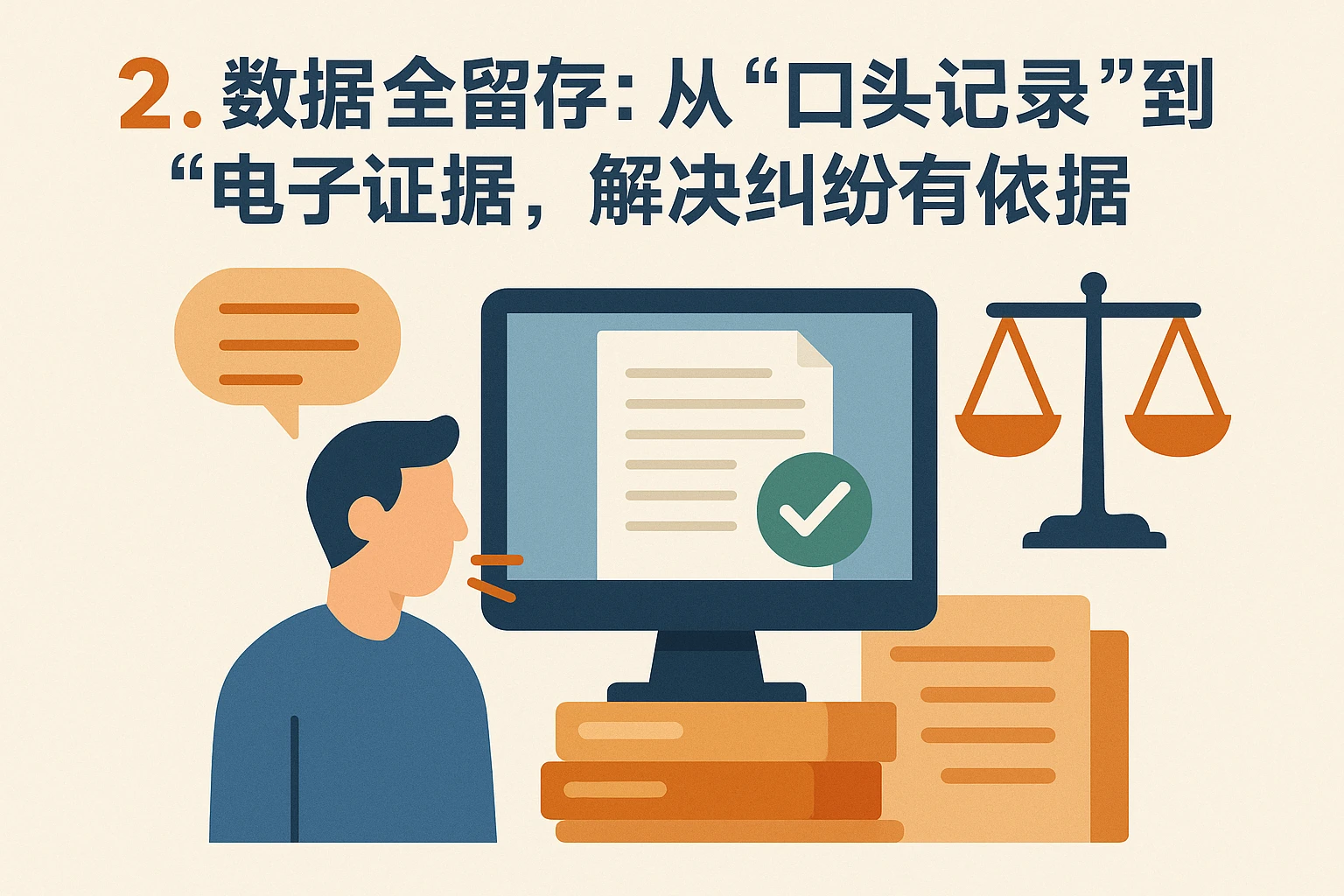 2. 数据全留存：从“口头记录”到“电子证据”，解决纠纷有依据