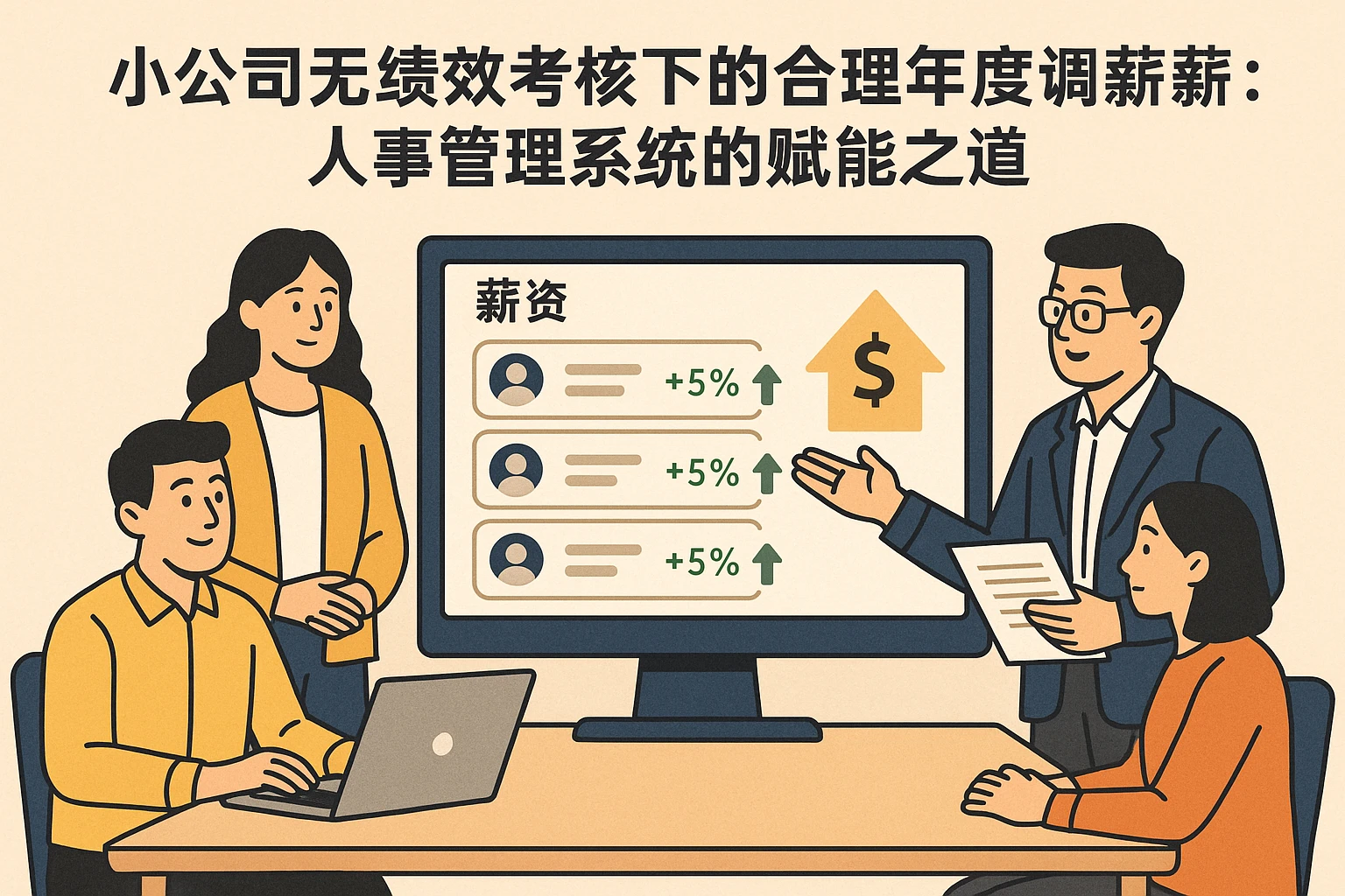 小公司无绩效考核下的合理年度调薪：人事管理系统的赋能之道