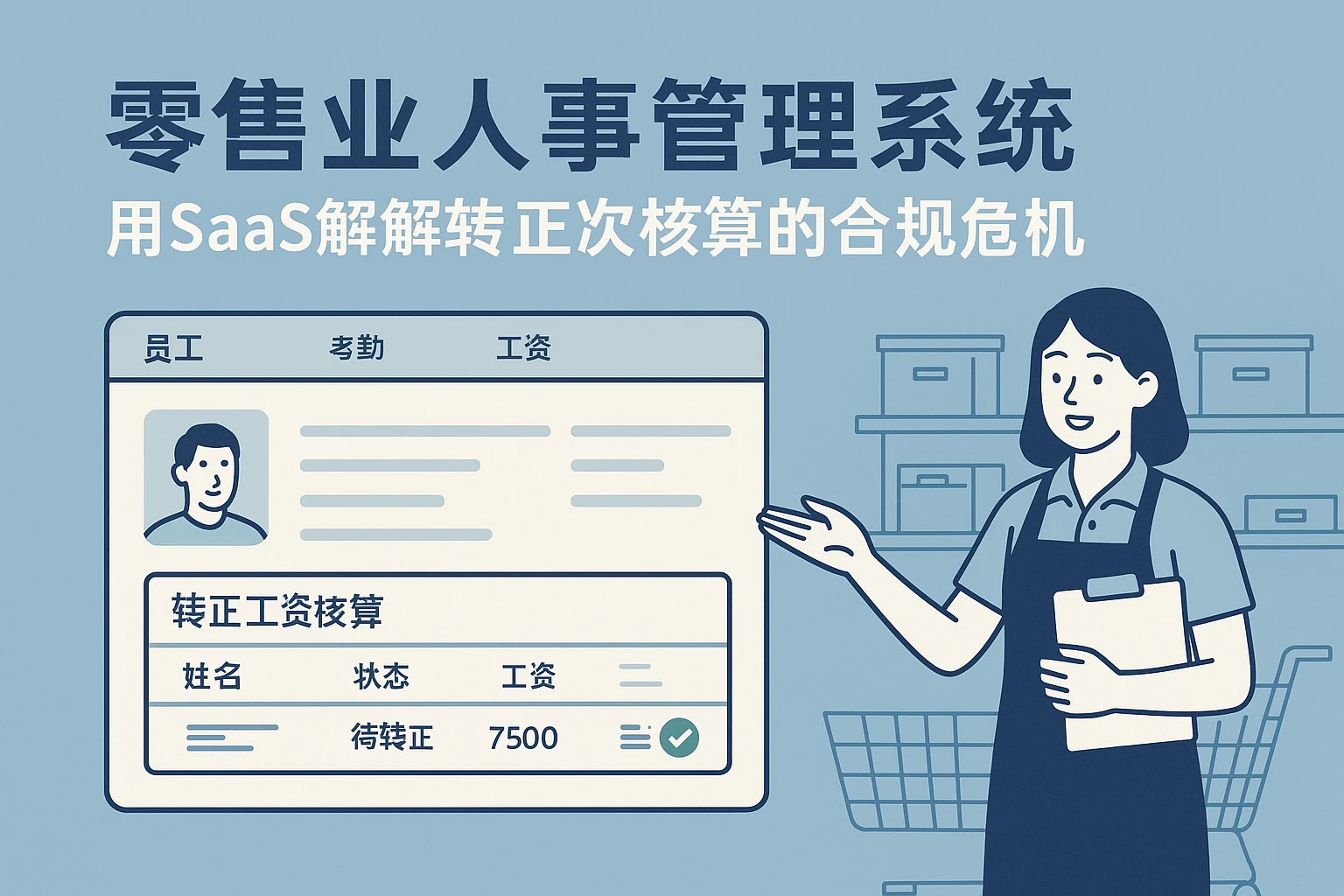 零售业人事管理系统：用SaaS化解转正工资核算的合规危机