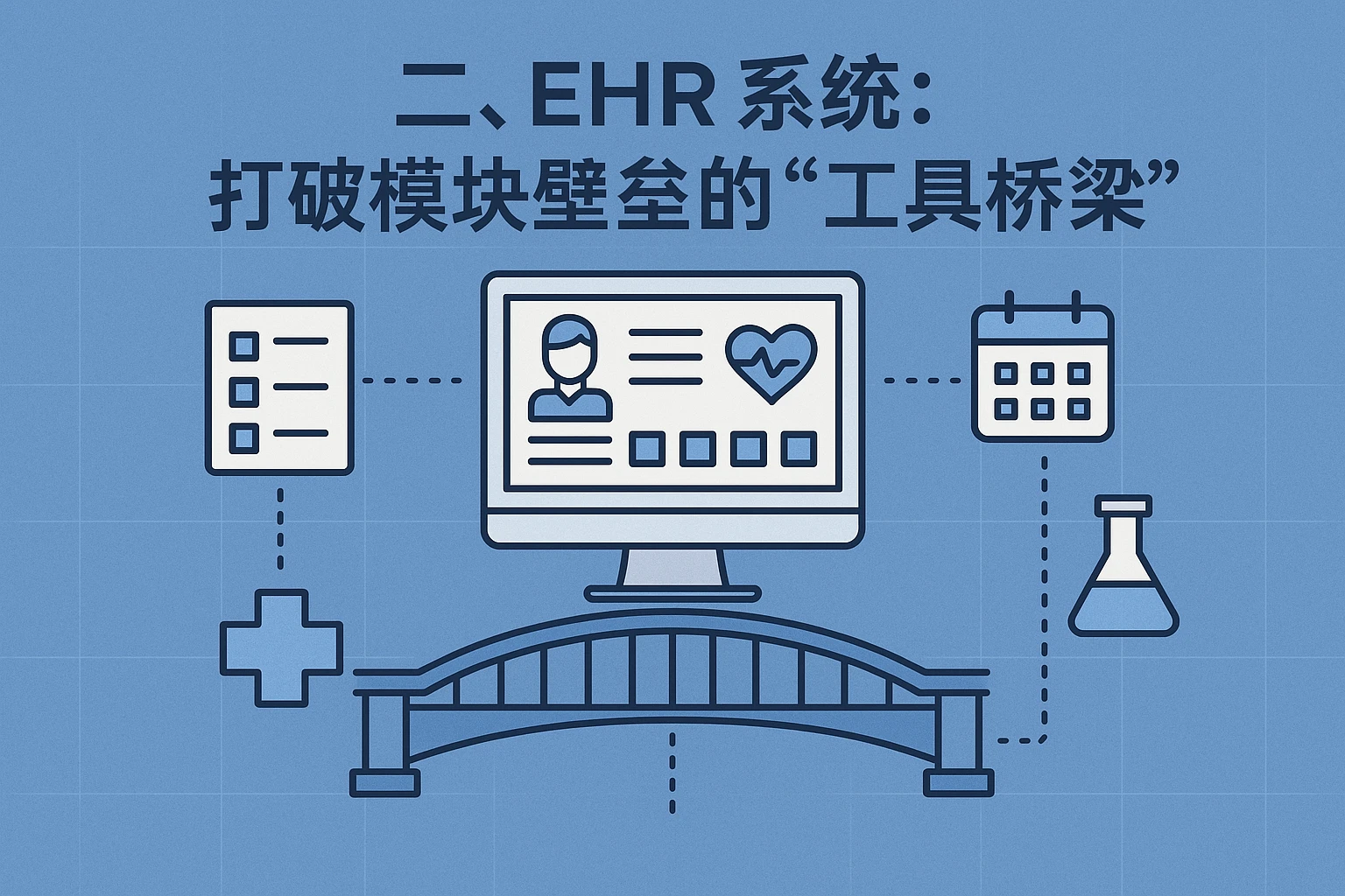 二、EHR系统：打破模块壁垒的“工具桥梁”